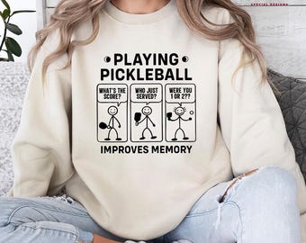 Pickleball Sweatshirt, Preppy Pickleball Sweatshirt, Pickleball Shirt For Women, Cute Athletic Gift Hoodie, Pickleball Gift for Her, M63