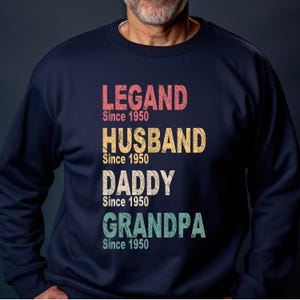 Custom Legend Husband Daddy Papa Shirt, Fathers Day Shirts, Personalized Bday Husband Dad Granddad Tshirt, Customized Gift For Grandpa, A1 afbeelding 2