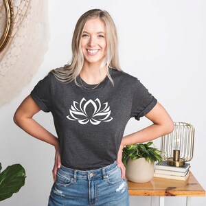 Lotus Flower T-shirt Lotus Shirt Lotus Yoga Shirt Lotus - Etsy
