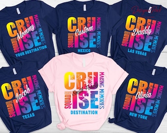 Custom Family Cruise Shirts: Matching Cruise Crew Tees, M68