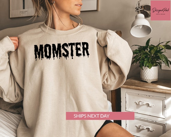 Momster Sweatshirt, Halloween Mom Sweatshirt, Halloween Mom Shirt, Momster Shirt, Momster Hoodie,S251