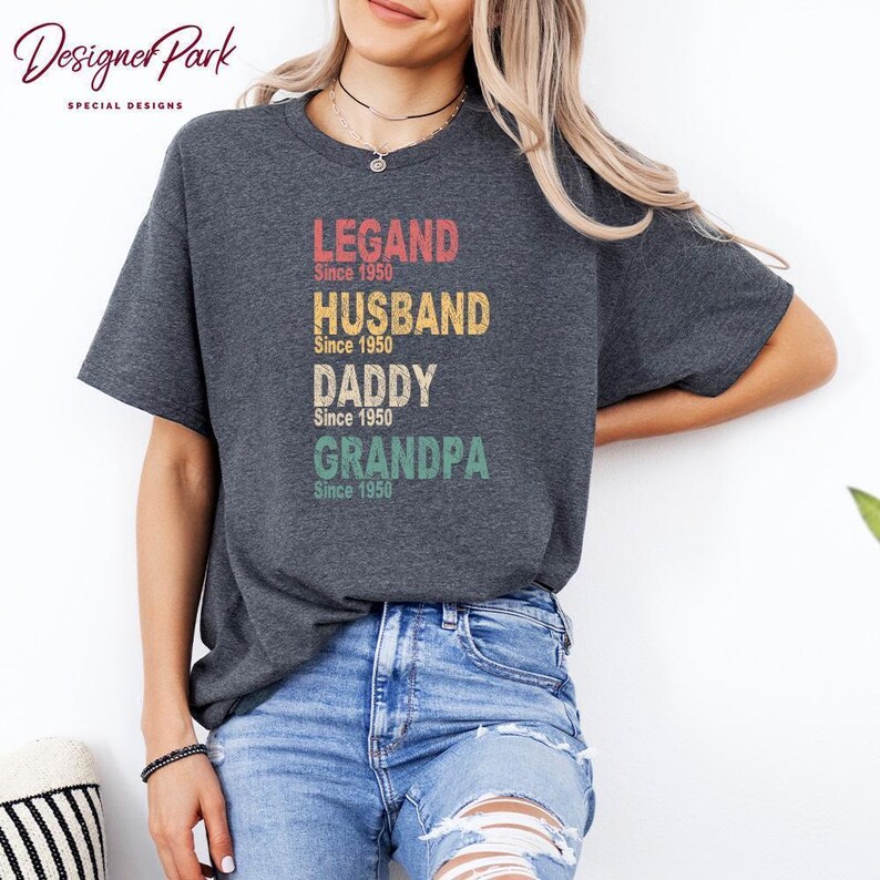 Custom Legend Husband Daddy Papa Shirt, Fathers Day Shirts, Personalized Bday Husband Dad Granddad Tshirt, Customized Gift For Grandpa, A1 afbeelding 4