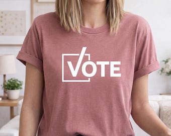 Vote Shirt, Voting Tee, Election Day Shirt, Civic Duty Tee, Voter Gift, Ballot Checkbox Shirt, Womens V Neck Political Shirt, Vote Tee, M775