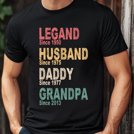 Custom Legend Husband Daddy Papa Shirt, Fathers Day Shirts, Personalized Bday Husband Dad Granddad Tshirt, Customized Gift For Grandpa, A1