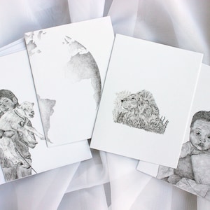 Impressions de voyage - cartes vierges avec enveloppes, lot de 8 cartes de correspondance en papier cartonné