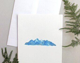 Aquarell-Bergmotiv-Notizkarten-Set, handbemalte Blankokarten (6er-Set)