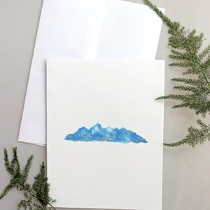 Ensemble de 6 cartes de correspondance (papier cartonné) et enveloppes en papier peintes à la main, intérieur vierge, 4,25 x 5,5 pouces, aquarelle