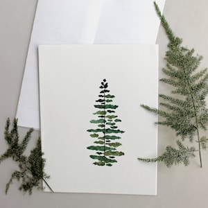 Impressions nature - cartes vierges avec enveloppes, lot de 6 cartes de correspondance en papier cartonné, impression de forêt, art aquarelle