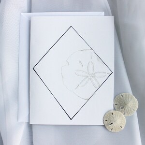 Cartes d’impression de plage avec enveloppes, ensemble de 6 cartes de note de carton