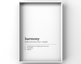 Imprimé Harmony Definition