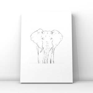 Elephant Sketch Print