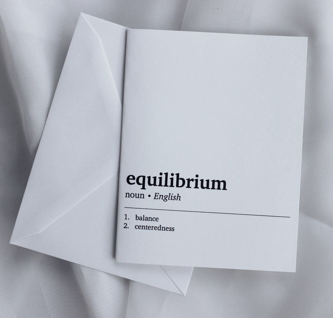 Definition Note Card Set - Equilibrium, Set of 6 Blank Cards - Etsy