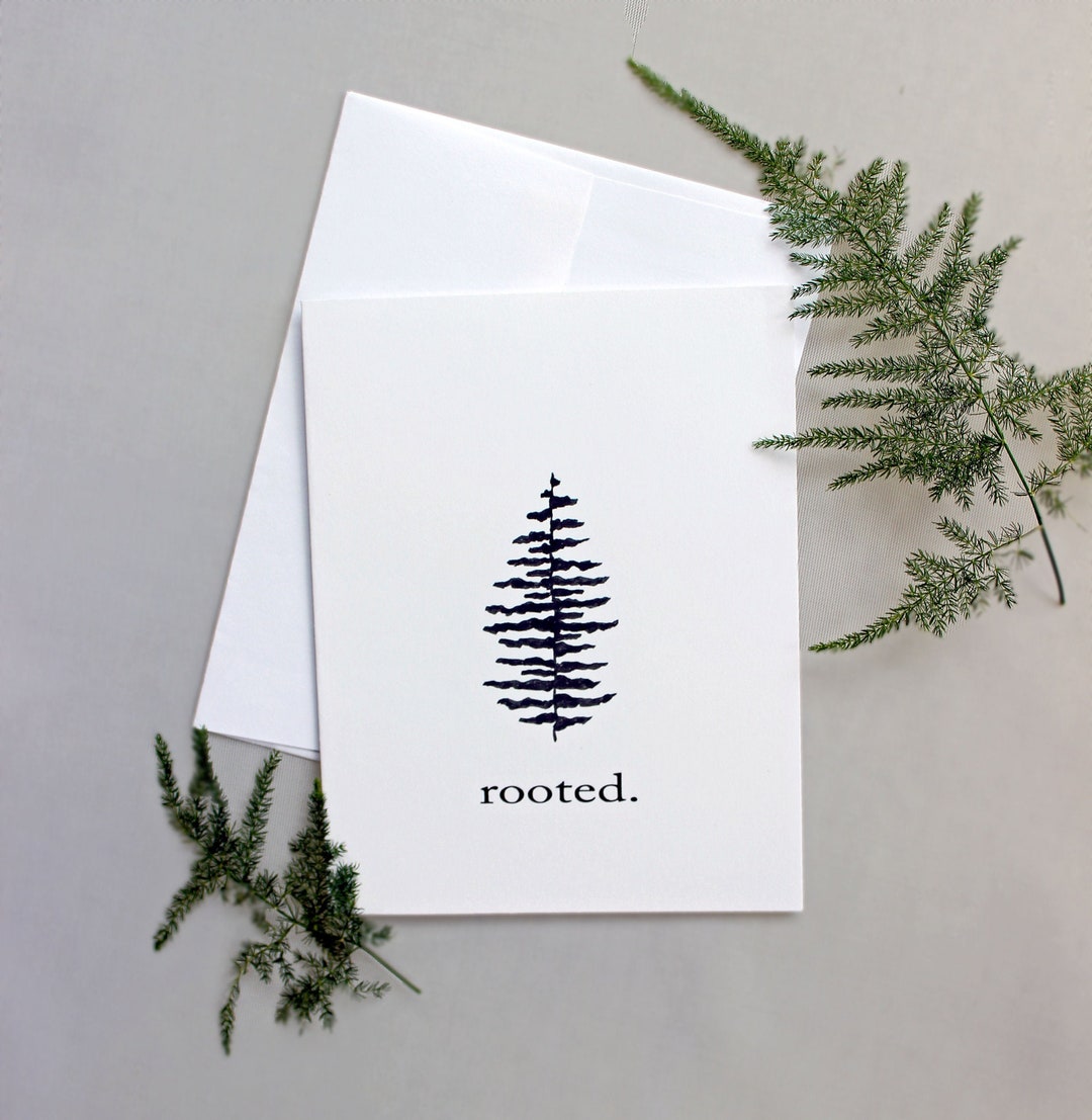 Draw Note Card Hand Drawn Tree Note Card Set, Calligraphy Ink, Blank Inside - Etsy