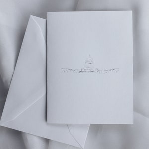 Cartões de notas de esboço de Washington, D.C. - cartões em branco com envelopes, conjunto de 6 cartões de notas em cartolina