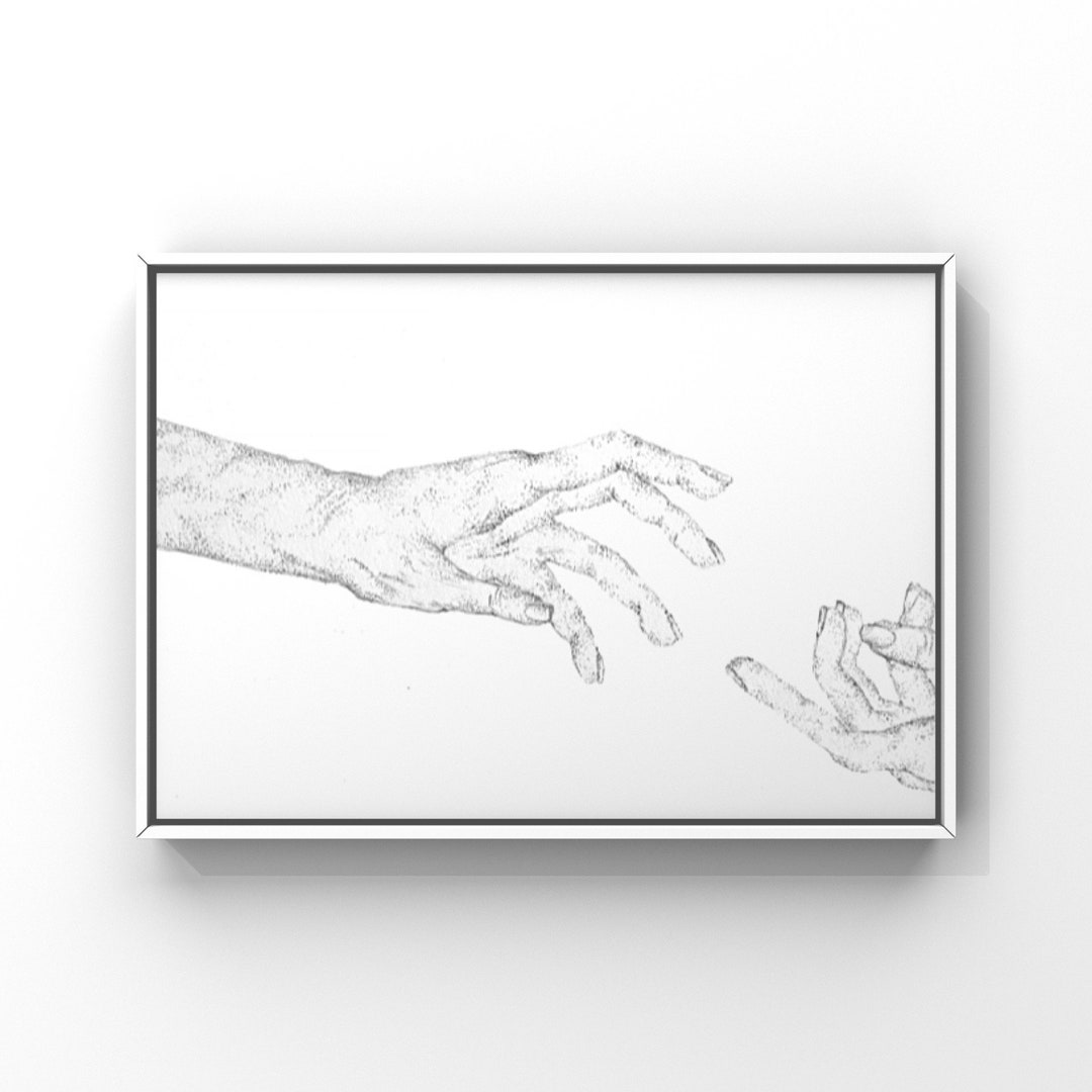 Graphite Drawing not Alone Full Print - Etsy