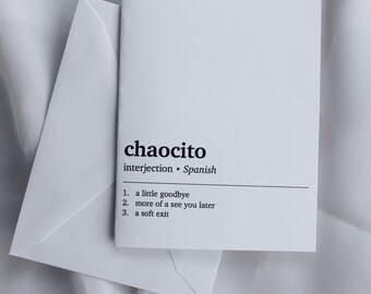 Definition Print Note Card Set – Blank Cardstock with Envelopes