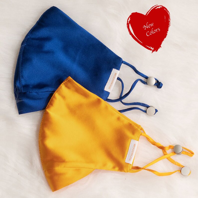 Best Mulberry Silk Face Mask With Nose Wire and Adjustable Ear Etsy