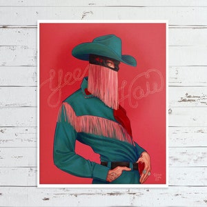 Orville Peck Masked Cowboy Yee Haw Kunstdruck