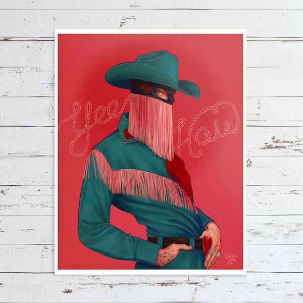 Orville Peck Masked Cowboy Yee Haw Art Print