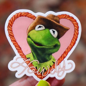 Grüß dich! Cowboy Kermit Aufkleber