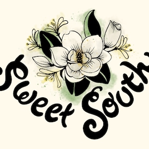 Süße Süd Magnolien Blume Kunstdruck