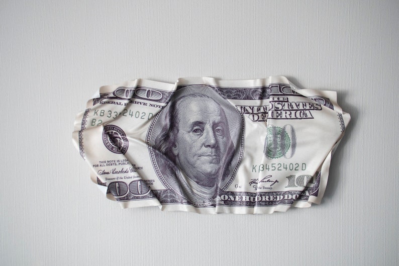 Money Print 100 Dollars Bill Crumpled Money Money Wall Art - Etsy