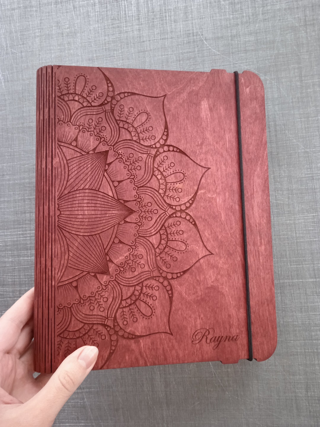 Wood Notebook Personalized Sketchbook for Drawing Gratitude Etsy