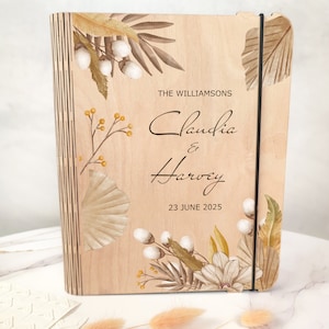 Wooden Family Photo Album A5, Photo Album for Family, Wedding Guest Book, Photo Memory Album, Wedding Photo Album, Anniversary Gift
