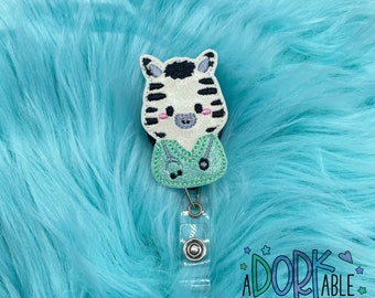 Zebra Nurse Badge Reel