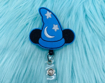 Sorcerer Hat Nurse Badge Reel, ID badge, Badge Holder, Nurse Badge, RN Badge, Retractable Badge, Name Tag Holder