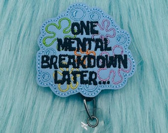 Crisis mental, divertido, carrete de insignia de enfermera, regalo de enfermera, placa de identificación