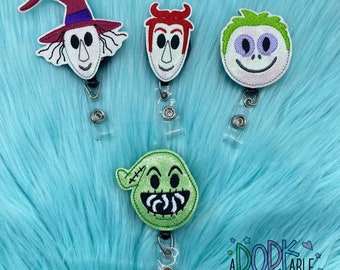 Trick or treaters Boogey man Halloween Badge Reel, choose 1 ID badge, Badge Holder, Nurse Badge, RN Badge, Retractable Badge, Name Tag