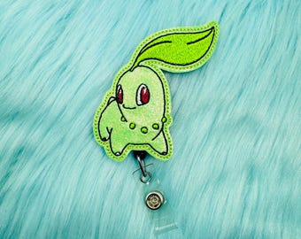 Grass Pocket Monster Nurse Badge Reel, ID badge, Badge Holder, Nurse Badge, RN Badge, Retractable Badge, Name Tag Holder