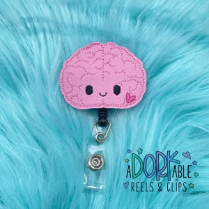 Kawaii Brain Badge Reel