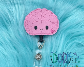 Kawaii Brain Badge Reel