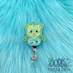 Dragon Nurse Badge Reel, ID badge, Badge Holder, Nurse Badge, RN Badge, Retractable Badge, Name Tag Holder