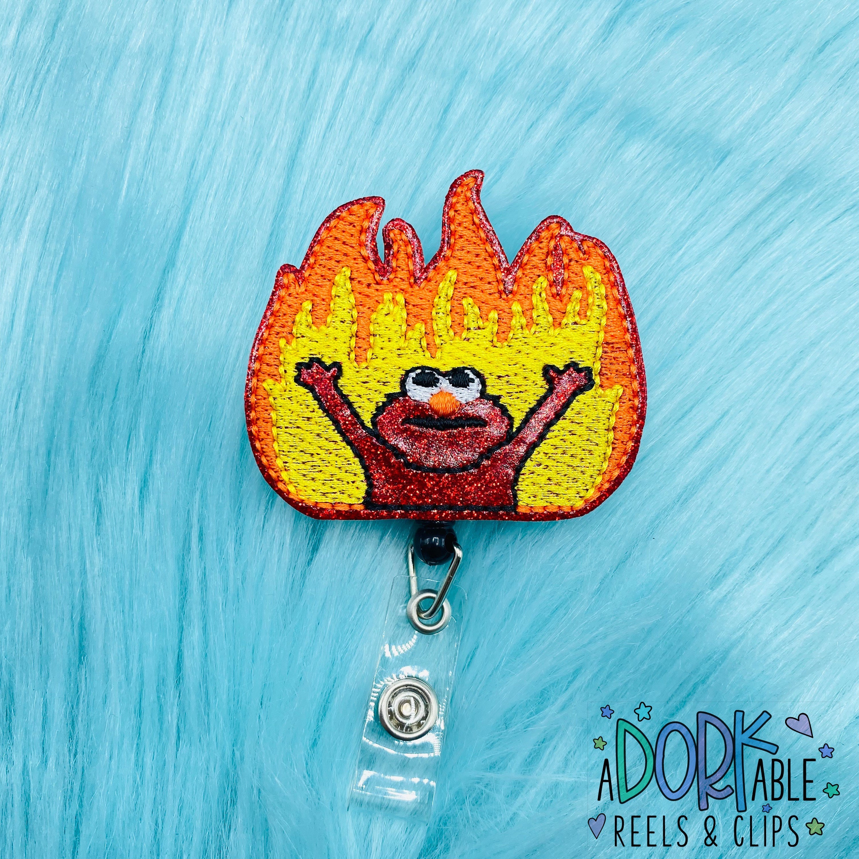 on Fire meme funny Nurse Badge Reel, ID badge, Badge Holder, Nurse Badge,  RN Badge, Retractable Badge, Name Tag Holder