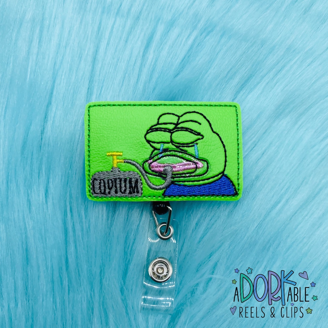 Copium Meme Nurse Badge Reel, ID Badge, Badge Holder, Nurse Badge, RN ...