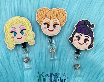Hocus Pocus Witch Halloween Badge Reel, choose 1 ID badge, Badge Holder, Nurse Badge, RN Badge, Retractable Badge, Name Tag Holder