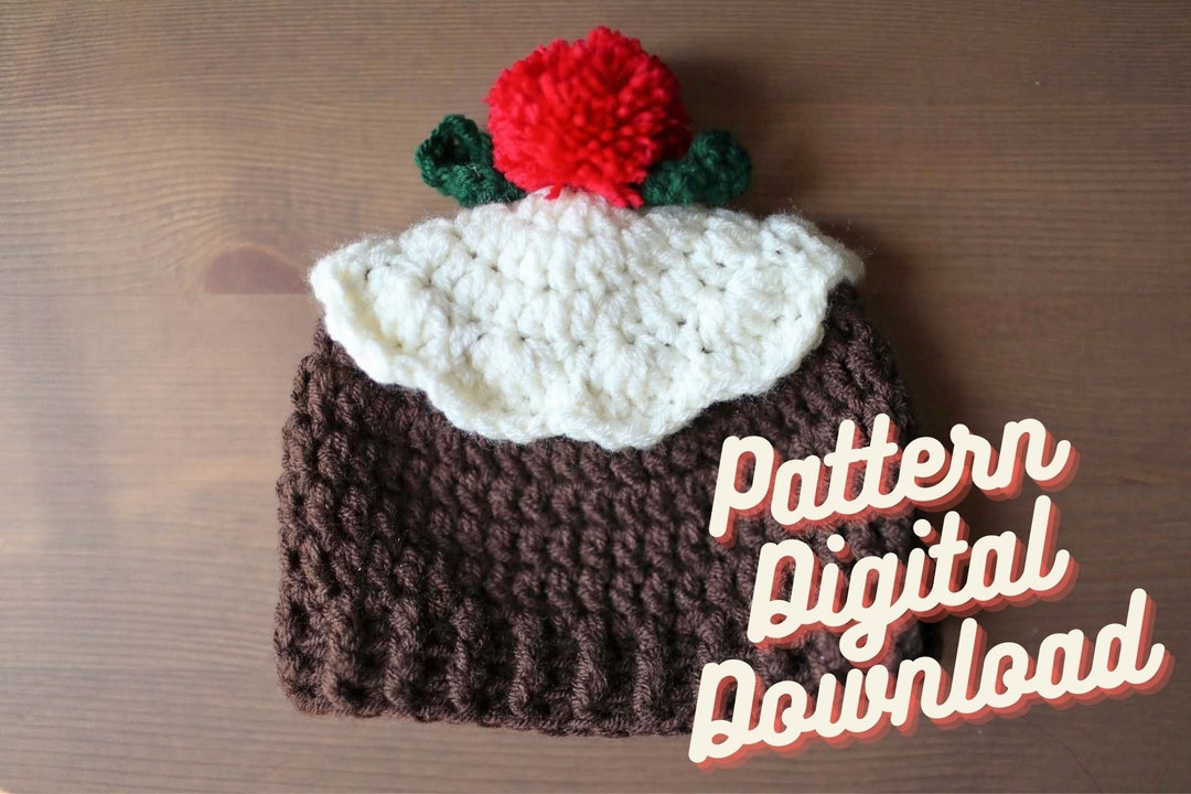 CROCHET PATTERN Christmas Pudding Hat Crochet Novelty Etsy
