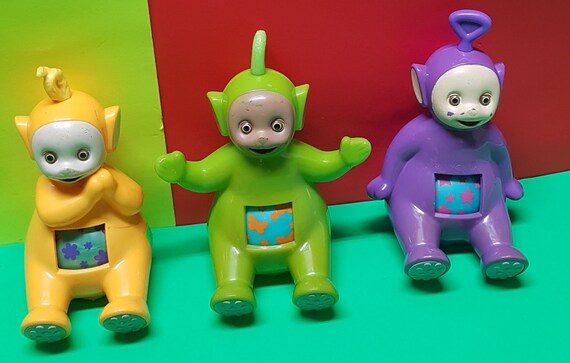 Vintage 1998 Lot of 3 Teletubby Plastic 