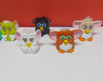 Mcdonalds Happy Meal Toy Furby Owl Clip #4 Keychain Plush 2000 NIP 