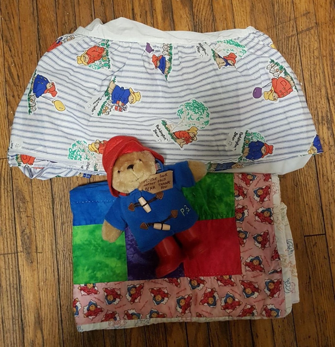 Vintage Paddington Bear Crib Bedding And Plush Etsy