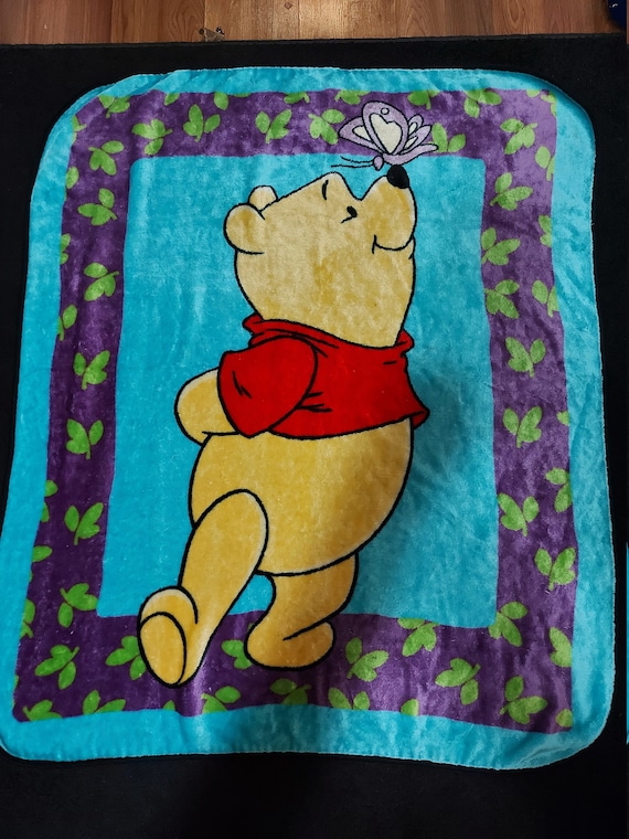 Vintage Winnie the Pooh Throw Blanket beautiful Color Etsy