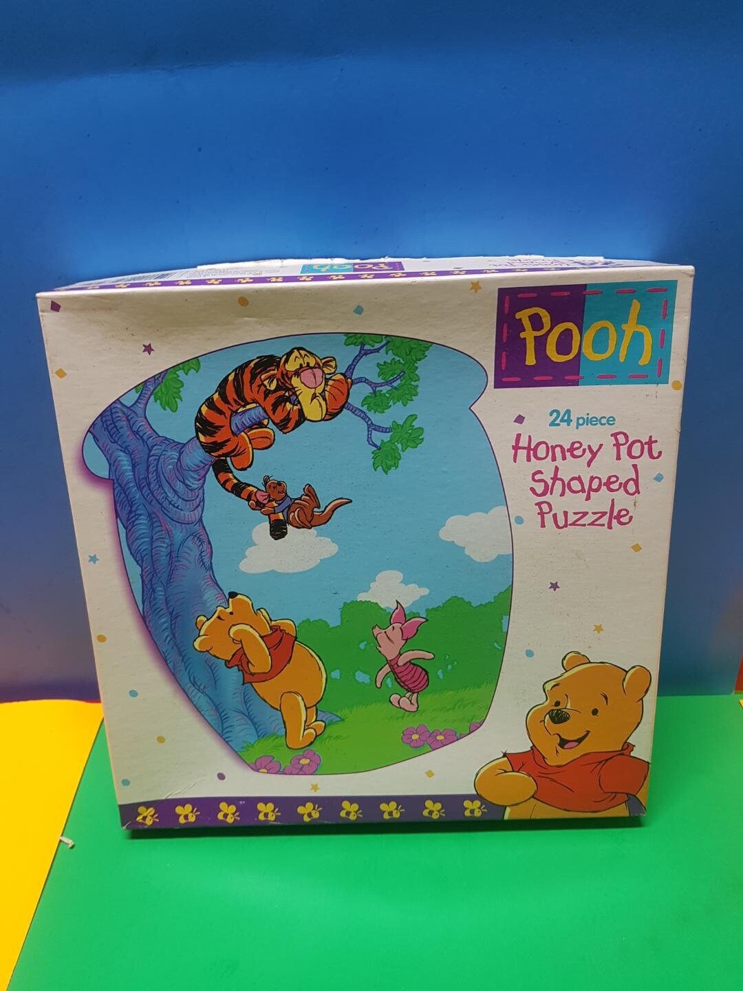 Vintage Disney Winnie The Pooh Honey Shaped 24 Piece Puzzle Etsy