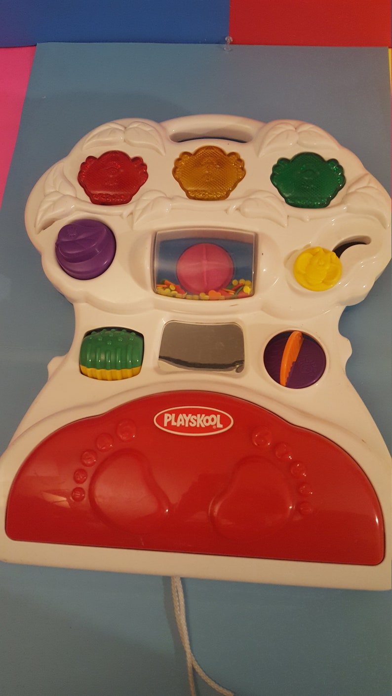 Vintage Playskool Lights And Sounds Foot Crib Toy 1990s Baby & Toddler