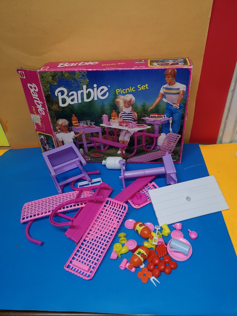 Vintage 1992 Mattel Barbie Picnic Set in Box Complete With 3 Etsy