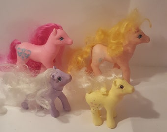 Vintage Lot Of 4 Hasbro My Little Pony 1980s