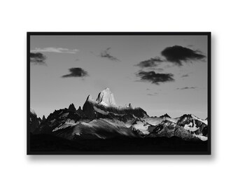 Wall Art Print, Black and White Wall Decor, Black and White Print, Framed Wall Art, Photography Print, Black and White Photography Patagonia