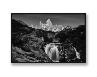 Wall Art Print, Black and White Wall Decor, Black and White Print, Framed Wall Art, Photography Print, Black and White Photography Patagonia